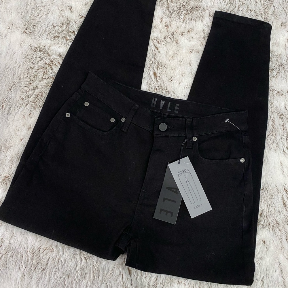 Cropped Black Skinny Jeans | HALE Women Skinny Jeans | Women Crop Jeans Size 27 - Picture 4 of 15